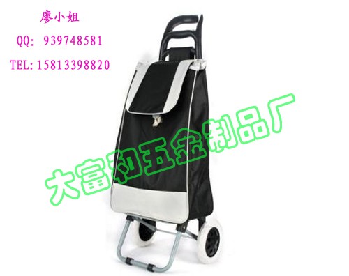 供应广州可折叠钢管购物车/商场小拖包